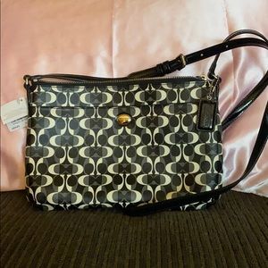 Black and White Coach Crossbody NWT